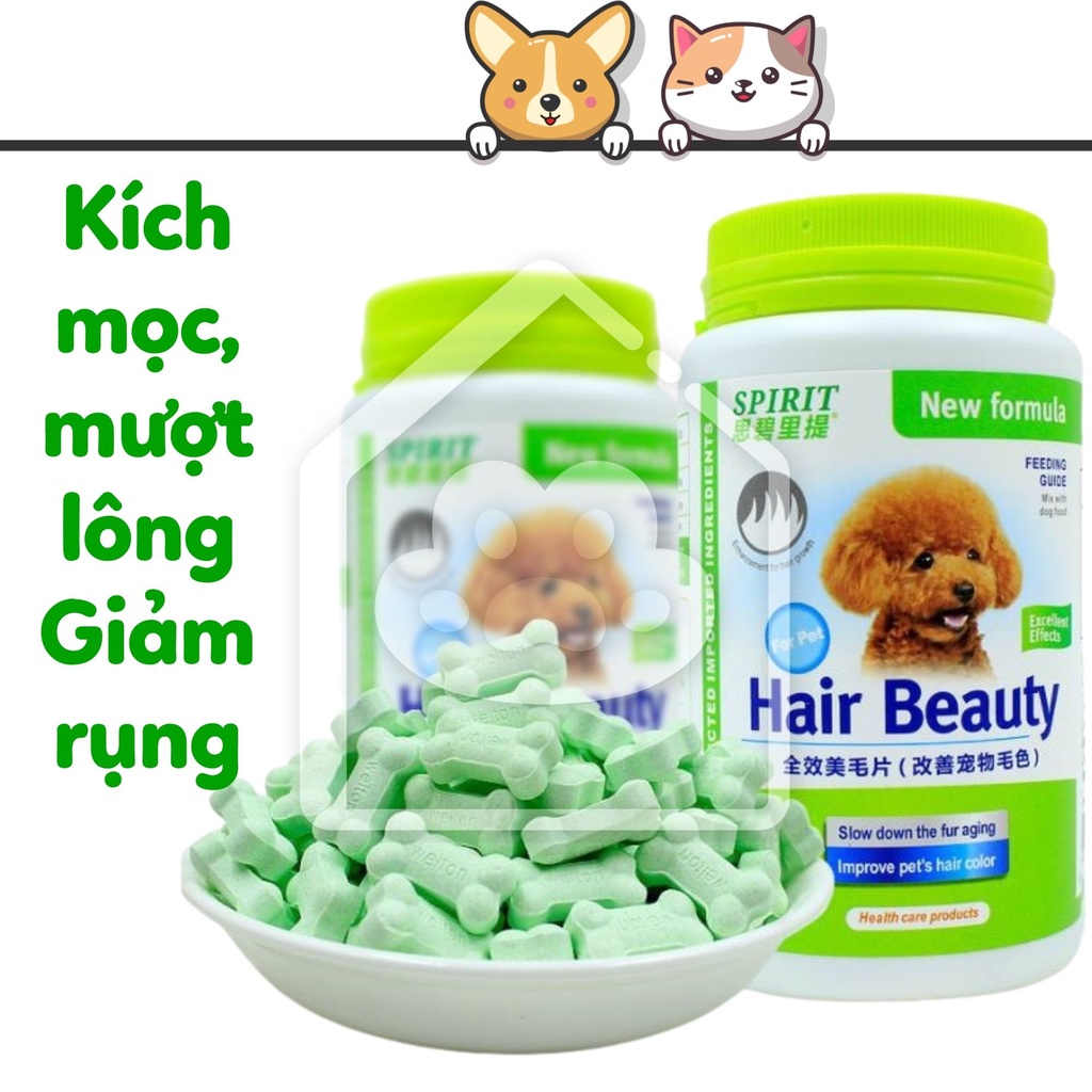 Viên nhai Spirit cho chó bổ sung canxi khoáng vitamin giúp mượt lông cải thiện biến ăn - Bivido