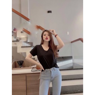 Áo Thun Nữ Cổ Tim ❤️FREESHIP❤️ Giảm 10k nhập [DONG2TA] Áo Phông Nữ Cổ Tim 2020 | BigBuy360 - bigbuy360.vn