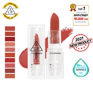 Son Thỏi Lì 3CE Soft Matte Lipstick Vỏ Trong Suốt Cho Làn Môi Mịn Màng 3.5g
