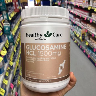 (Tem Chemist) Viên bổ khớp Glucosamin HCL 1500mg - Healthy Care, lọ 400 viên