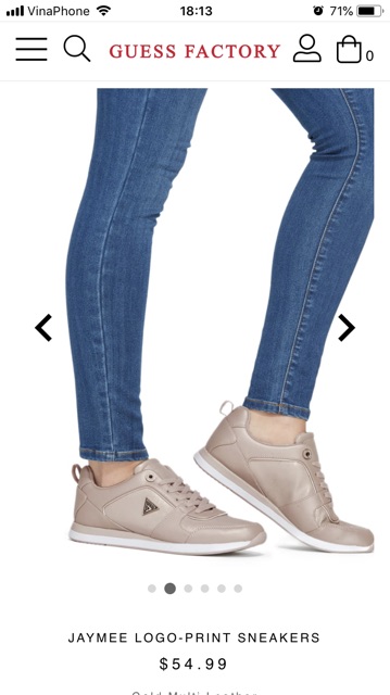 Giày Guess JAYMEE LOGO-PRINT Sneakers Chính Hãng