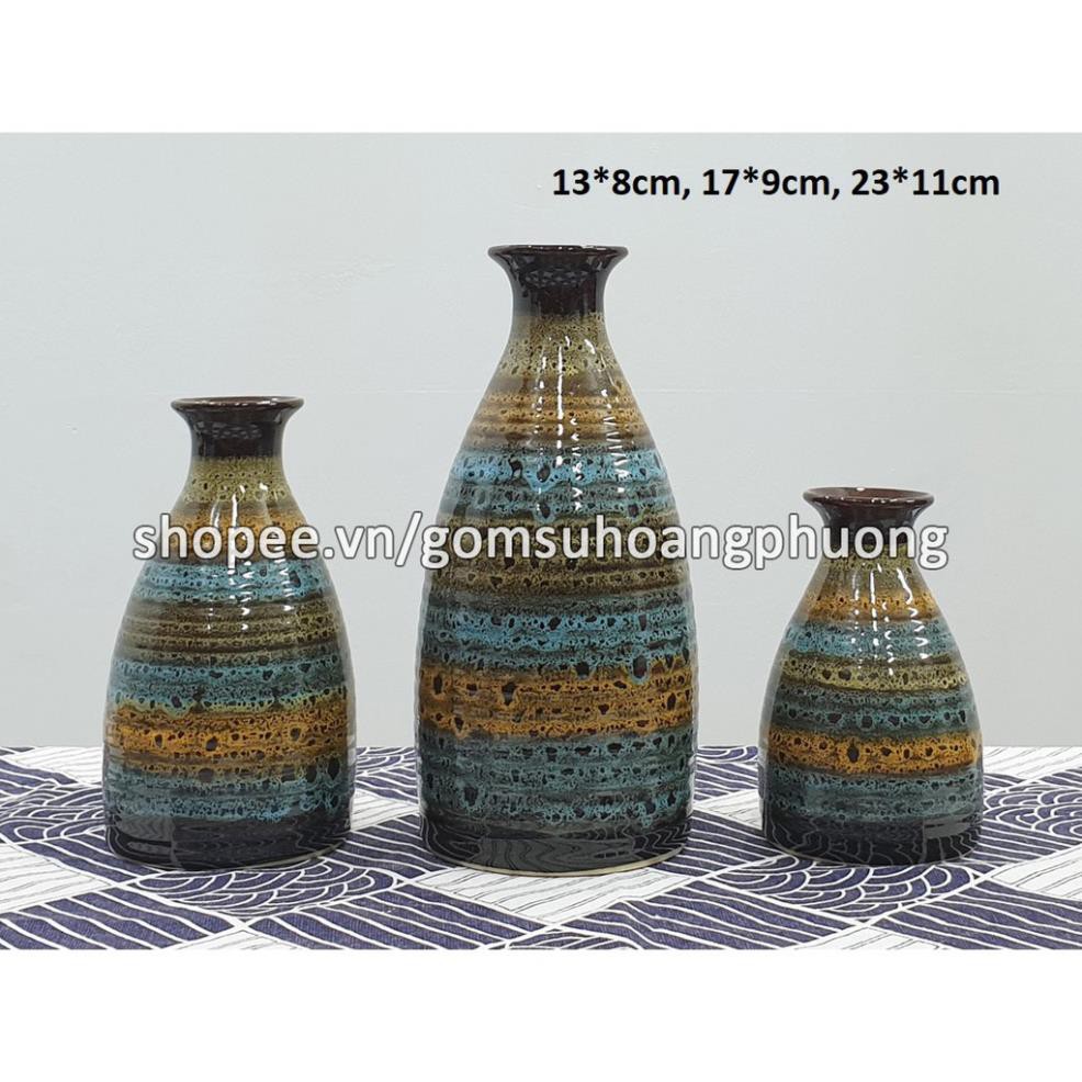 Bộ lọ hoa trang trí gia đình - 3 lọ hoa - nhiều mẫu - Bát Tràng