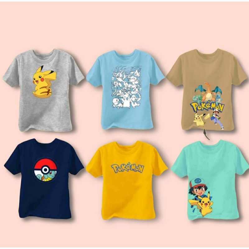 Áo Thun Bé Trai Pokemon Ammigoz (4y 6y 8y 10y 12y)