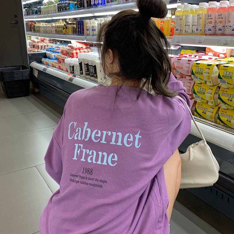 SUXI Áo Nỉ Tay Dài In Chữ Trẻ Trung Thời Trang Nữ