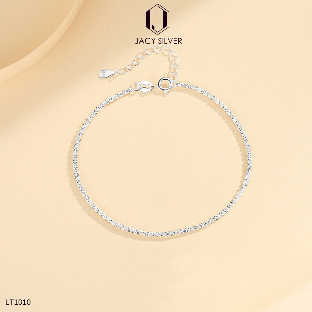 Lắc Tay Bạc 925 Trơn Sợi Xù Basic, Vòng Tay Bạc Ý Cho Nữ Jacy Silver LT1010