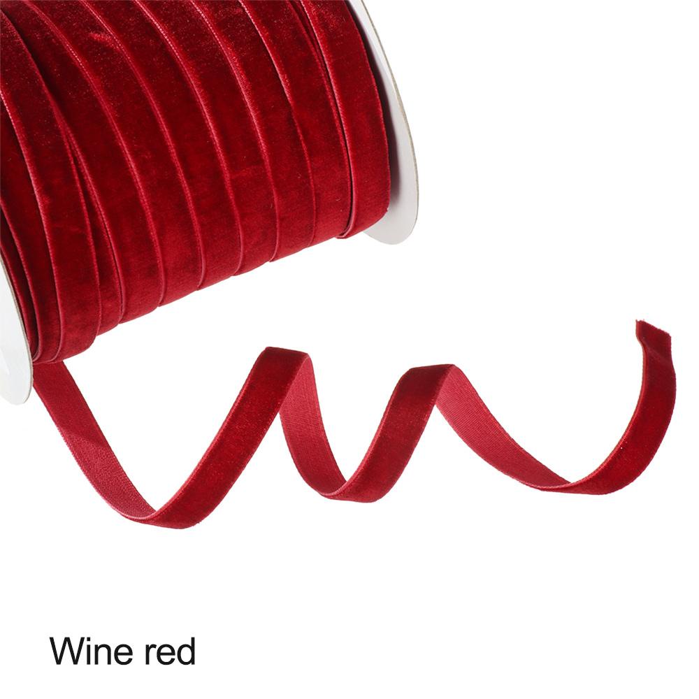 Cuộn Dây Ruy Băng Bằng Vải Nhung 50Yard 10mm Trang Trí Bó Hoa