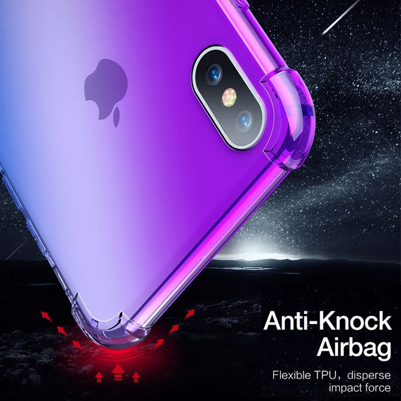 Ốp Điện Thoại Tpu + Acrylic Mềm Chống Sốc Chống Rơi Màu Gradient Cho Samsung Galaxy / J4 J5 J6 J7 J730 Pro Plus Core Prime 2017 2018 / 757219