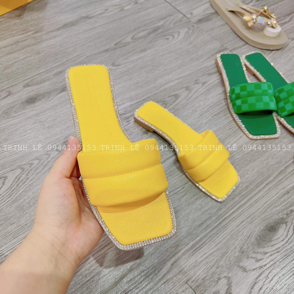 Dép Quai Ngang Nữ Đính Đá Xoàn Cao Cấp TRINH LÊ SHOP GIÀY DÉP TL4822