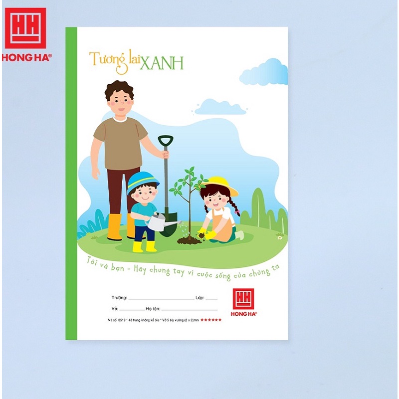 Vở 5 Ô ly Hồng Hà 48 trang School Cool 0519 / Vở dành cho học sinh tiểu học - 1 quyển