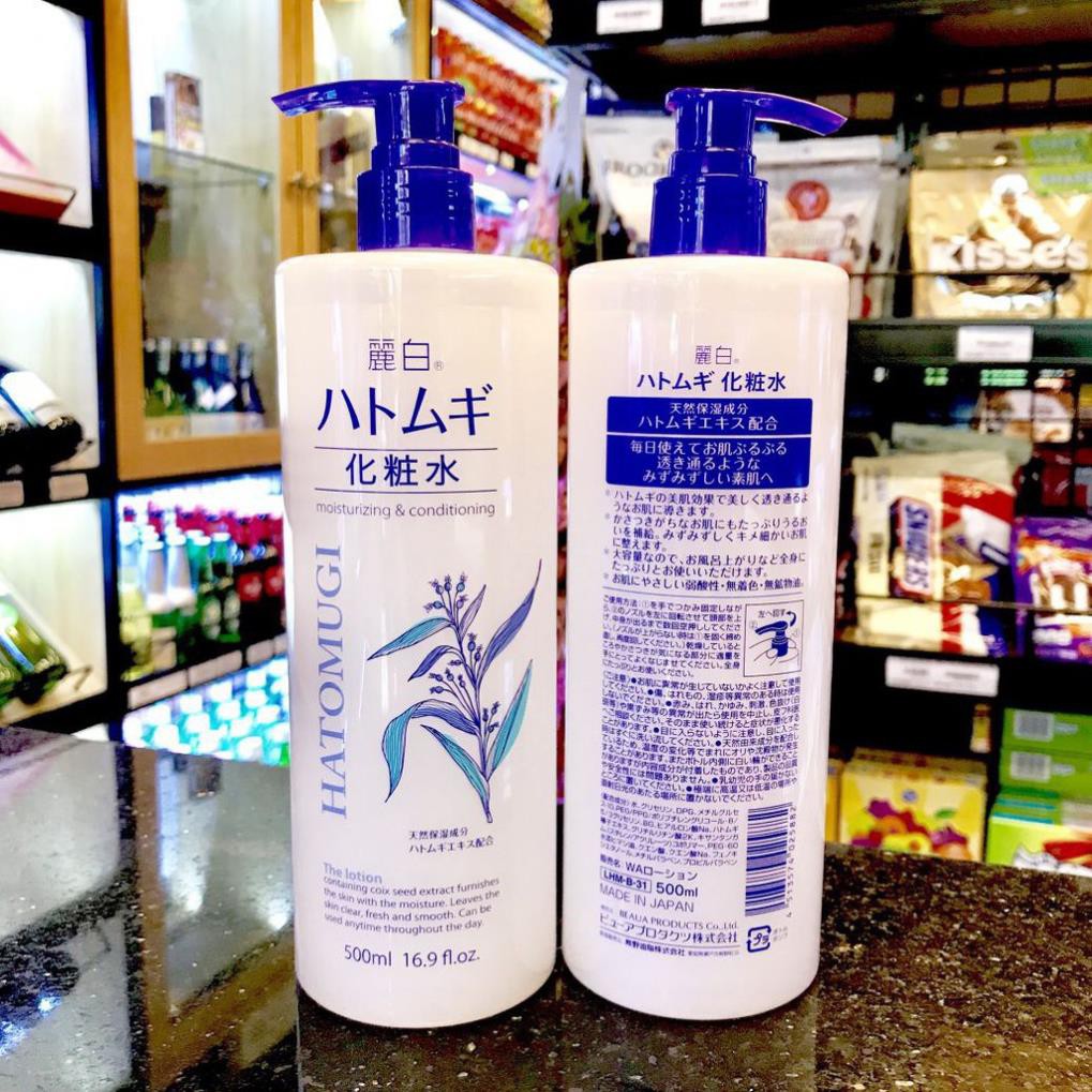 Nước hoa hồng Hatomugi Reihaku 500ml Toner cấp ẩm dưỡng trắng làm mềm da Tu22 Shop