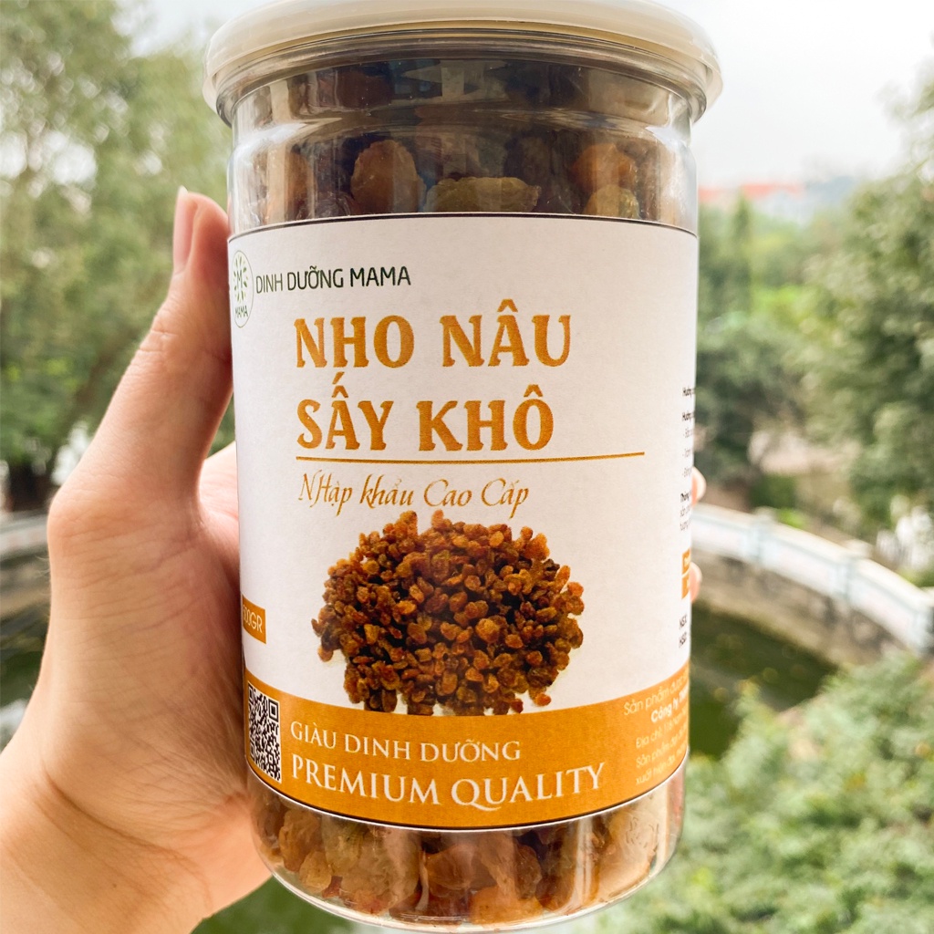 Nho Khô Mama Nâu Nhập Khẩu Ấn Độ 500G Nho Sấy Khô Không Đường Đồ Ăn Vặt Mẹ Bầu Ăn Kiêng Giảm Cân BabyRice 114