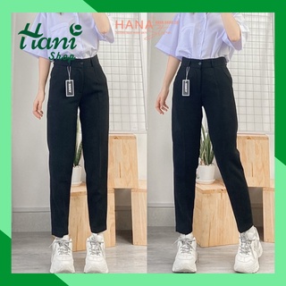 Quần tây vải công sở cạp cao xếp ly nữ tính,quần baggy cạp bèo HN150