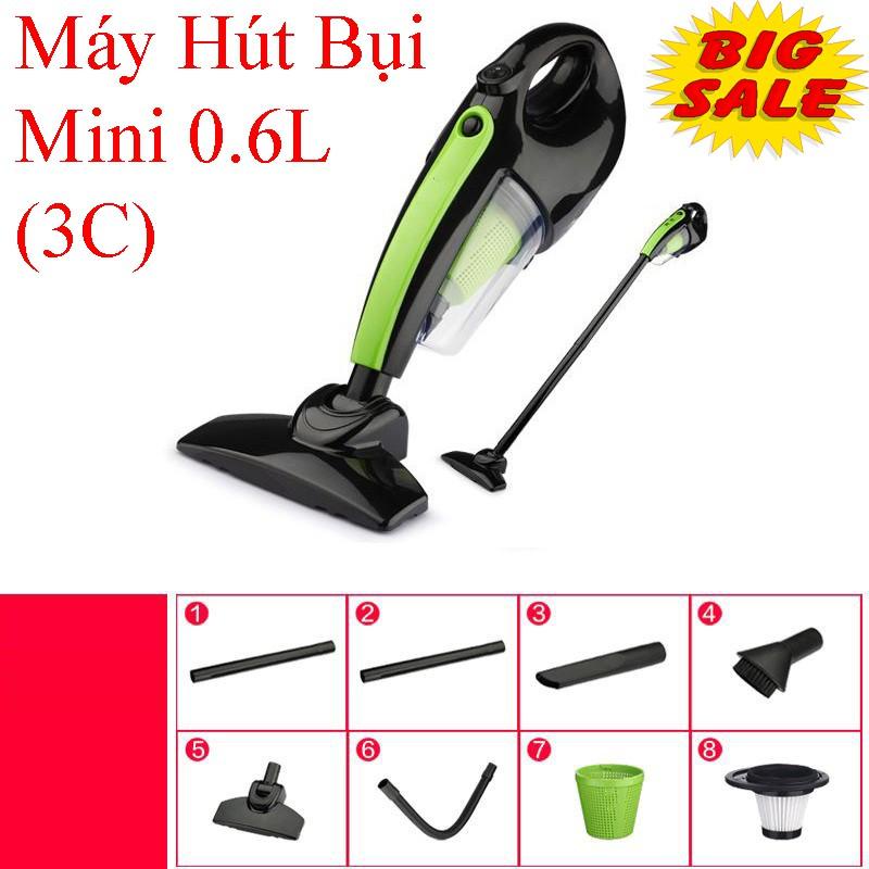 Máy hút bụi 0.6L (3C) Công Suất Hút Bụi 600W, Hút Nhiều Bụi Bẩn, Thiết Kế Nhỏ Gọn Dễ Dàng Di Chuyển