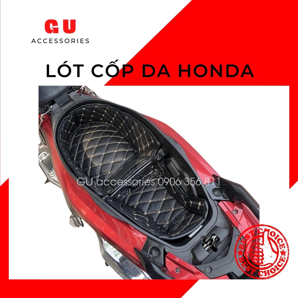 Lót cốp xe máy HONDA Air Blade Lead PCX SH Vario Click Vision chất liệu da cao cấp thiết kế có túi đựng giấy tờ- GU