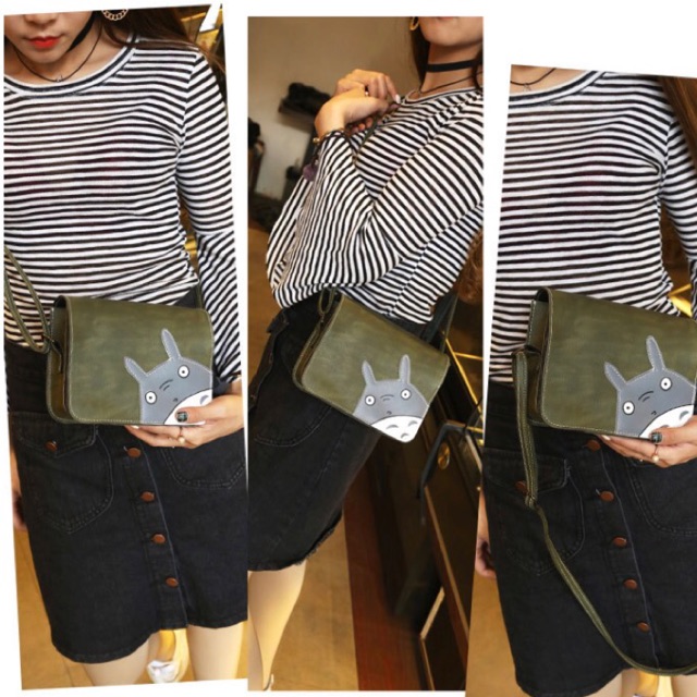 Túi vintage chéo mèo totoro