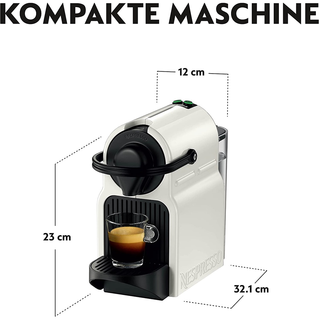 Máy pha cà phê viên nén Nespresso Inissia Đỏ, Trắng, máy pha cà phê gia đình Krups 0.7L