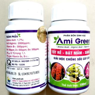 Ami Green - Kích rễ, giải độc phân thuốc cho cây chai 100ml