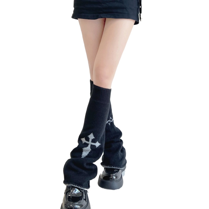 Youyo Vớ Dệt Kim Cao Đến Đầu Gối Phong Cách Punk Lolita Nhật Bản Giữ Ấm Chân Có Thể Đảo Ngược Dành Cho Nữ