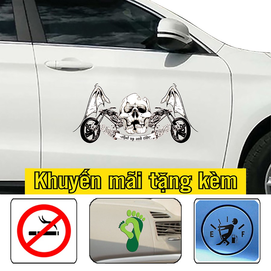 Tem dán xe, sticker trang trí phong cách độc lạ