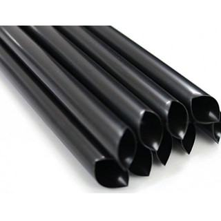 [GIÁ SỈ] Ống hút đen phi 8 / phi 12 không bọc màng gói 500g