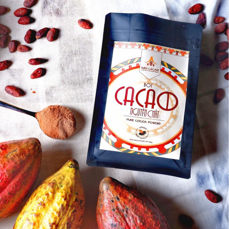 Bột cacao nguyên chất Tỷ lệ bơ 20%-  Bản Cacao - Không đường, không phụ gia