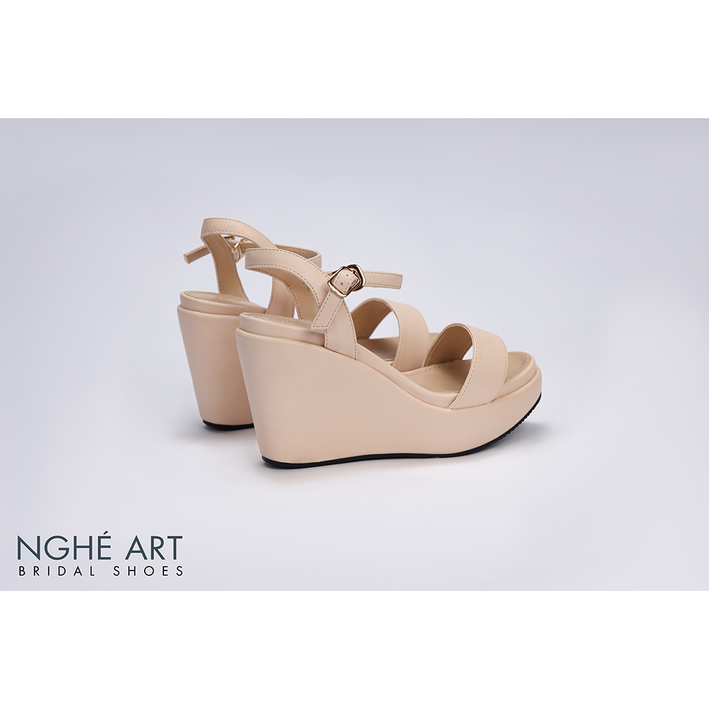Giày cưới Nghé Art basic cao gót đế xuồng 304 nude