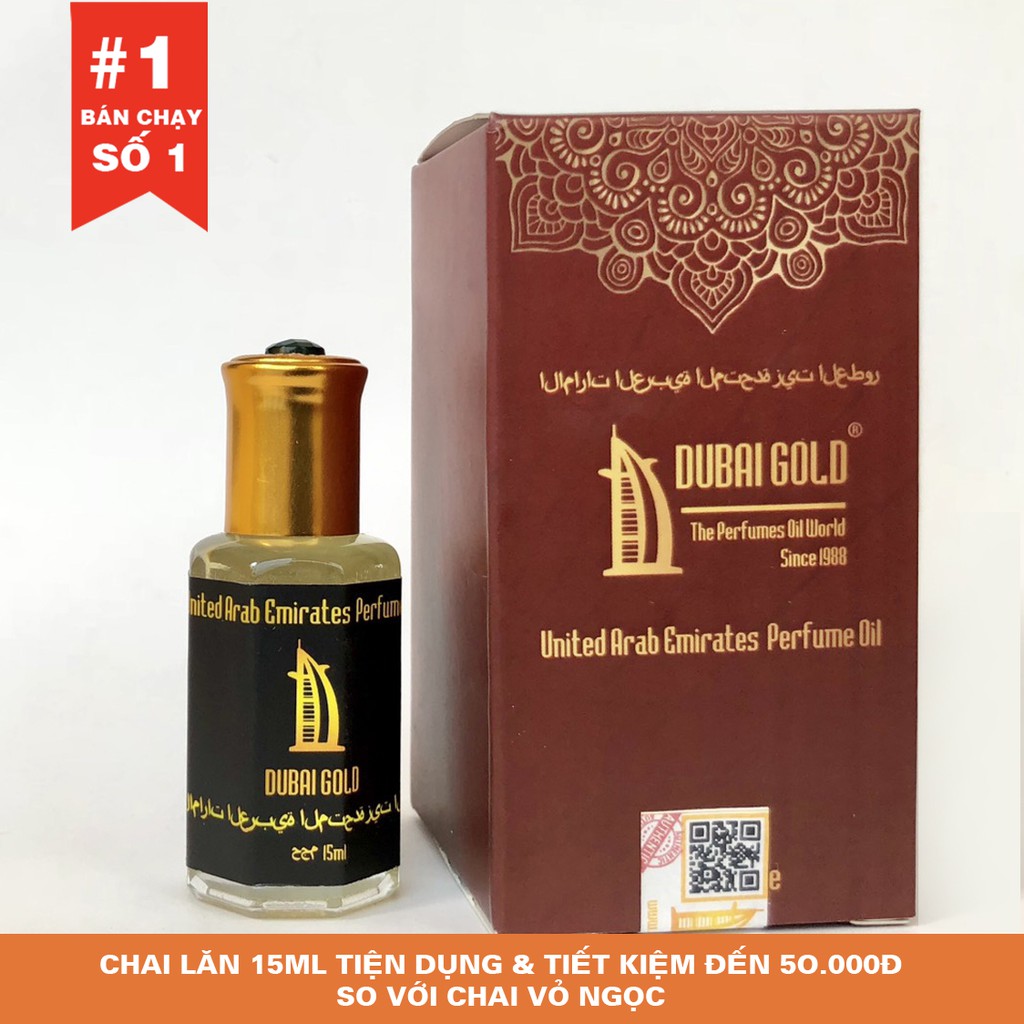 [Sale giá sỉ] Tinh dầu Dubai Gold 15ml nội địa mẫu mới 2019 | BigBuy360 - bigbuy360.vn