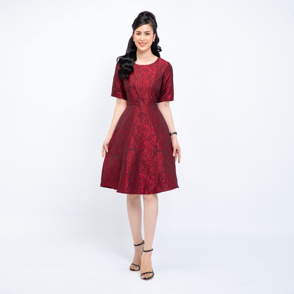 Đầm trung niên sang trọng AMYRA, thiết kế dự tiệc đẹp trẻ trung cao cấp công sở cho mẹ  đi tiệc, đi chơi đủ size da095 | BigBuy360 - bigbuy360.vn