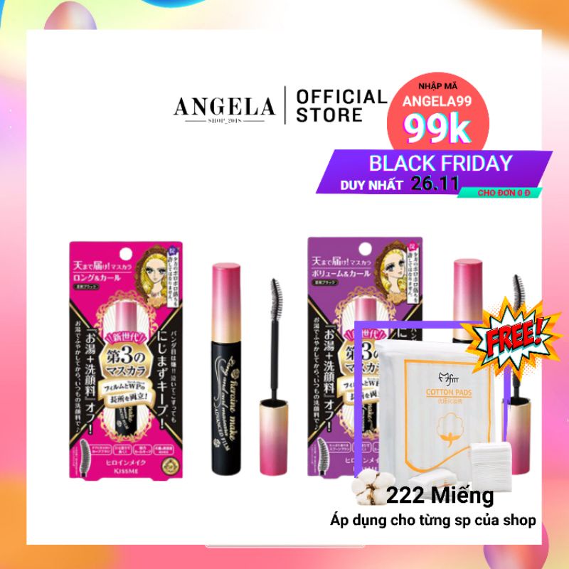 Chuốt mi Mascara Kiss me Heroine Nhật Bản( màu Hồng và màu tím) | BigBuy360 - bigbuy360.vn