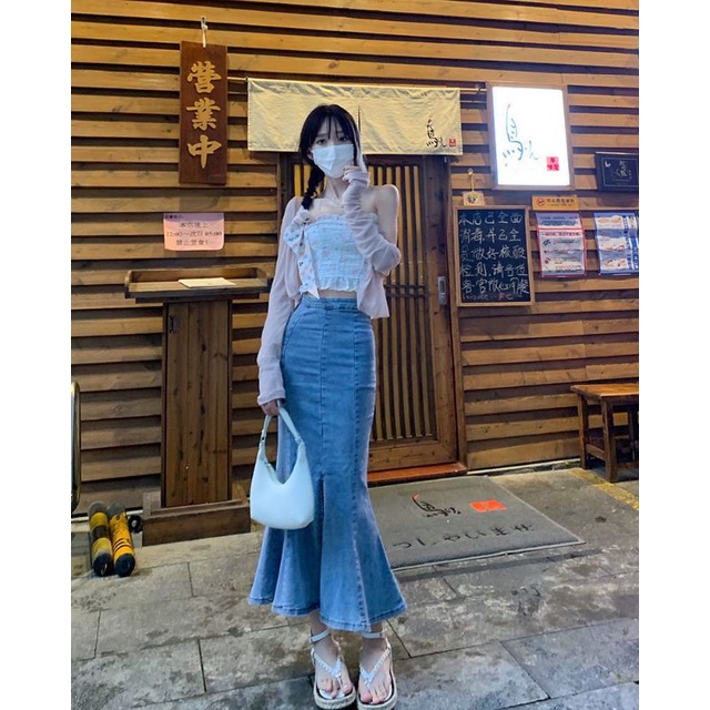 (siêu phẩm)Chân Váy Jean Chữ A Đuôi Cá Cạp Cao Cá Tính Thời Trang Xuân Hè(sẵn) | BigBuy360 - bigbuy360.vn