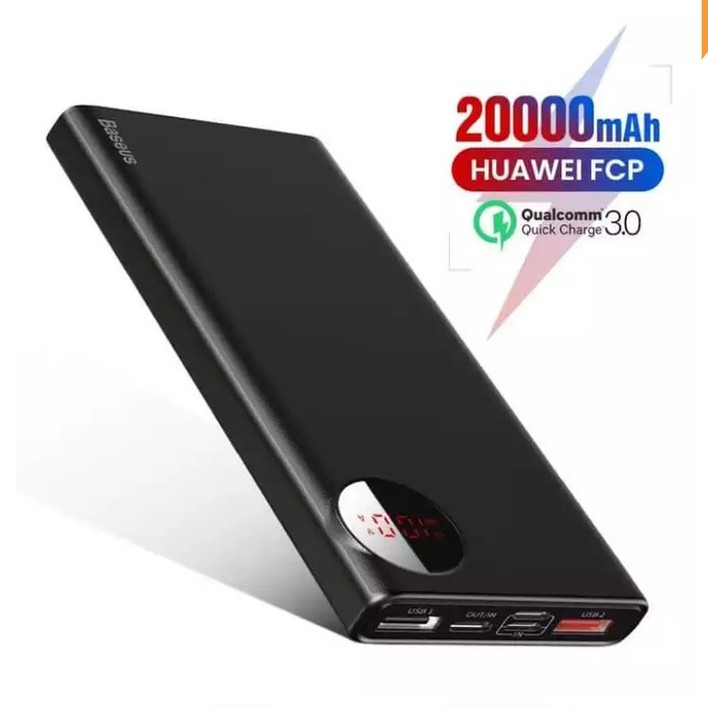 Pin dự phòng Baseus Mulight Quick Charger 20000mAh sạc nhanh cổng PD 3.0 2 chiều và Qualcomm QC 3.0 màn hình LCD báo Pin