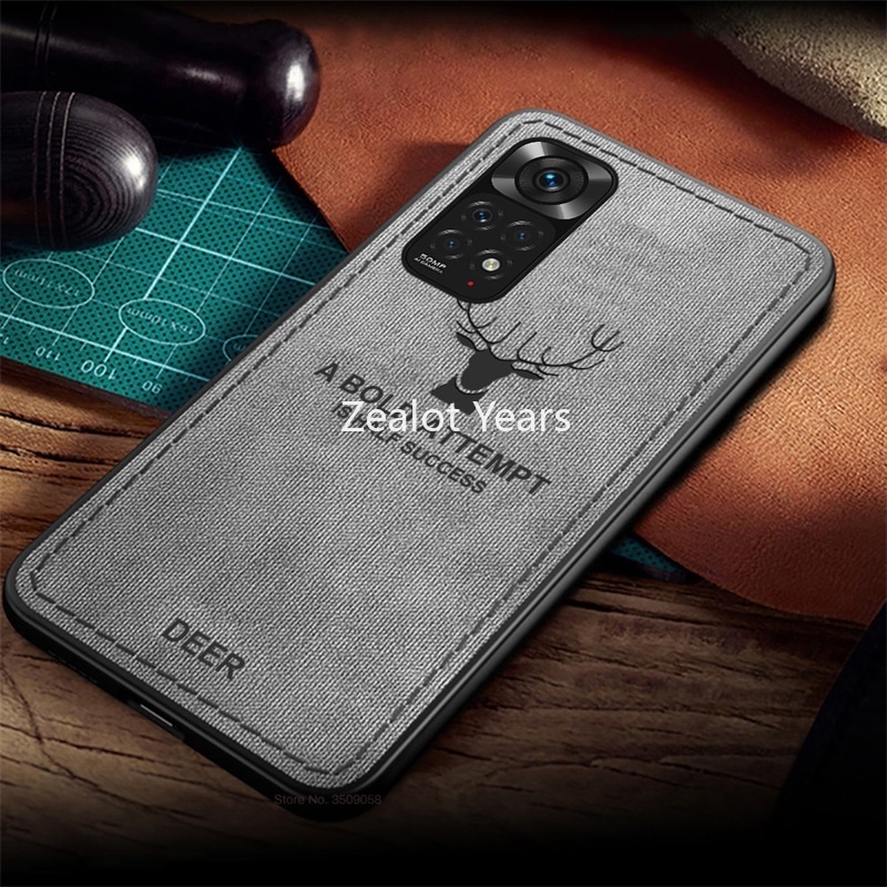 Ốp Điện Thoại Silicon Siêu Mỏng Bề Mặt Vải In Hình Hươu Cho Xiaomi Redmi Note 11 11s Pro 5G Note11 Note11s Note11Pro