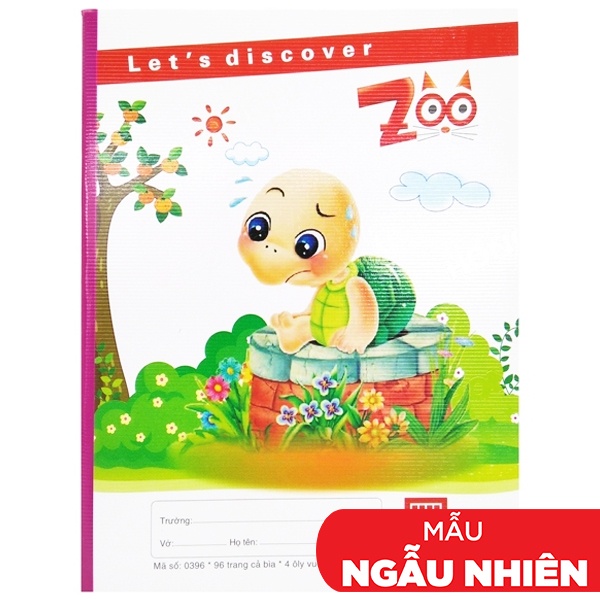 Vở Class Tiny - 4 Ô Ly 96 Trang ĐL 80g/m2 - Hồng Hà 0396 (Mẫu Màu Giao Ngẫu Nhiên)