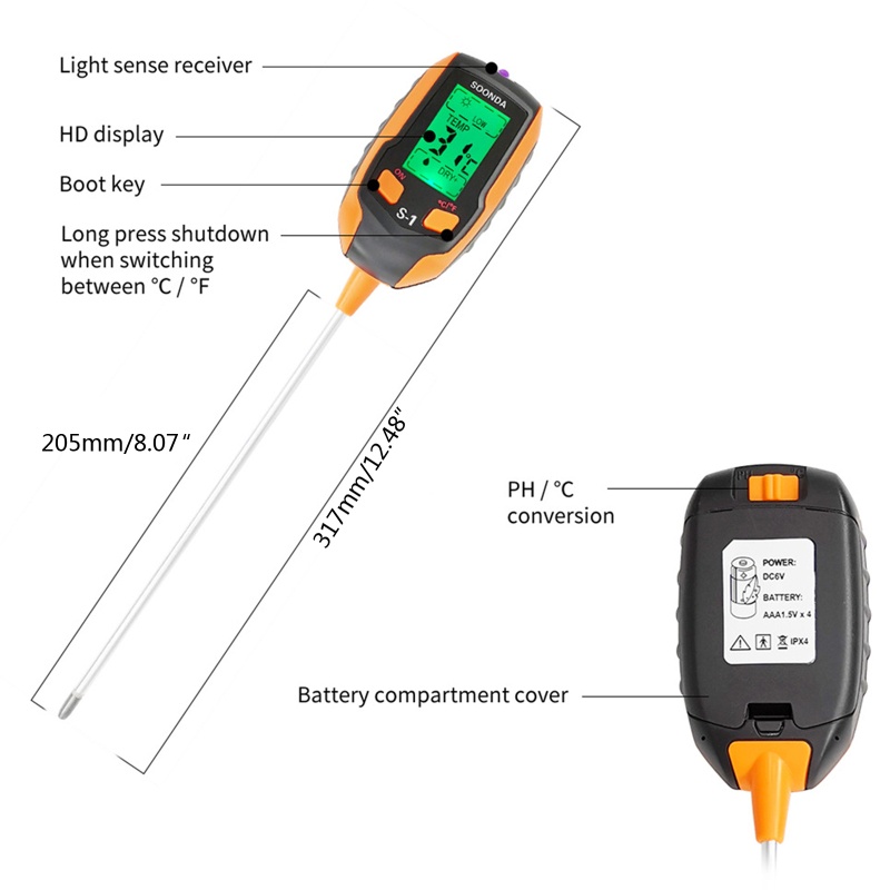 Bộ Dụng Cụ Kiểm Tra Đất Sét 4 Trong 1 Tiện Dụng