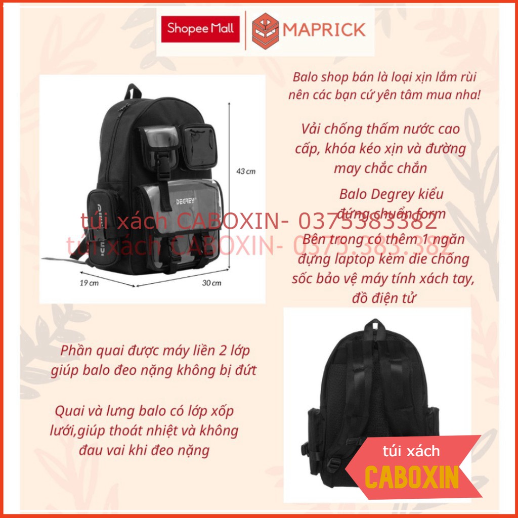 Balo Degrey .Basic Backpack choNam -CABOXIN tuyển sỉ toàn quốc