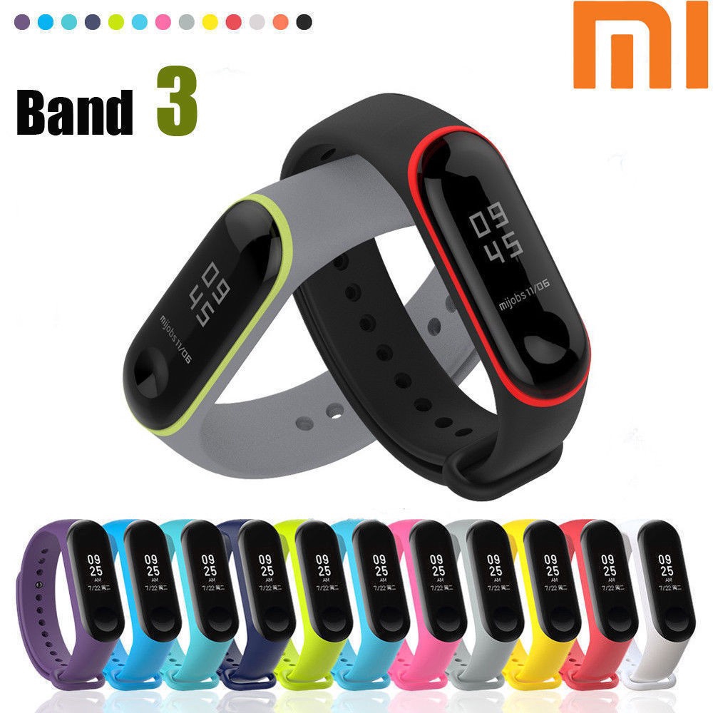 Dây Đeo Silicon Thay Thế Cho Đồng Hồ Thông Minh Xiaomi Mi Band 3 &amp; Xiaomi Mi Band 4