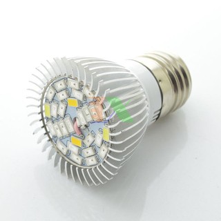Đèn Trồng Cây Trong Nhà 28W, Chuôi E27, Chip Led SMD 5730, Tản Nhiệt Nhôm, Quang Hợp Trong Nhà