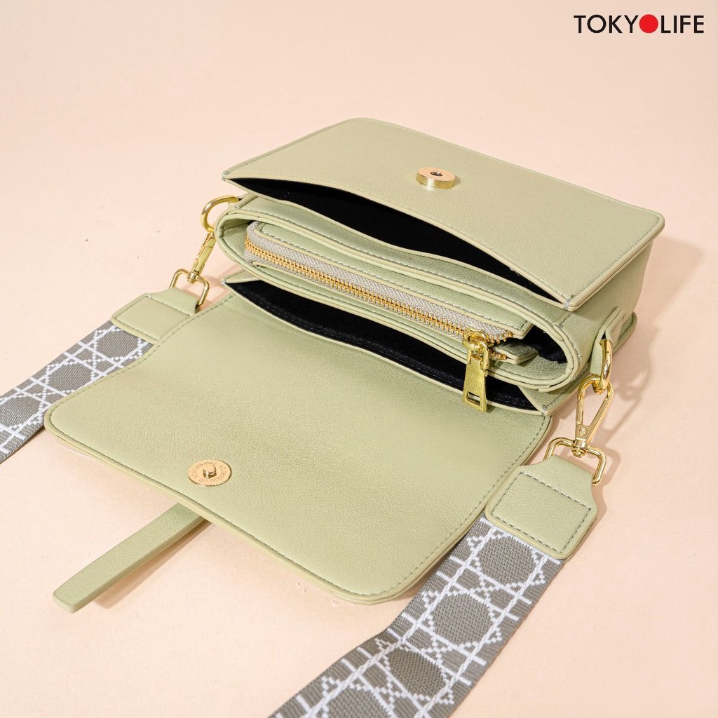 Túi xách nữ đẹp đeo chéo nữ thời trang công sở cao cấp da PU TOKYOLIFE E9BAG303I