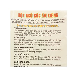 [Chính hãng]Ngũ Cốc Ăn Kiêng Việt Đài 600gram