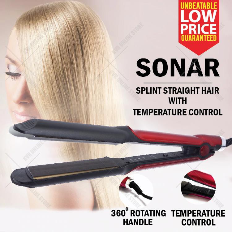Máy Là Tóc Thẳng Sonar 826 - Dụng Cụ Là Tóc 4 Mức Chỉnh Nhiệt Bản To - Chính Hãng Bảo Hành 12 Tháng