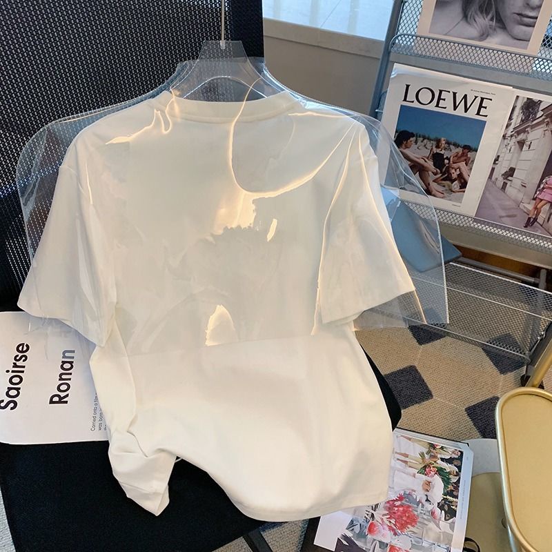 Áo Thun Tay Ngắn In Họa Tiết Hoa Trừu Tượng Thời Trang Mùa Hè Mới Cho Nữ