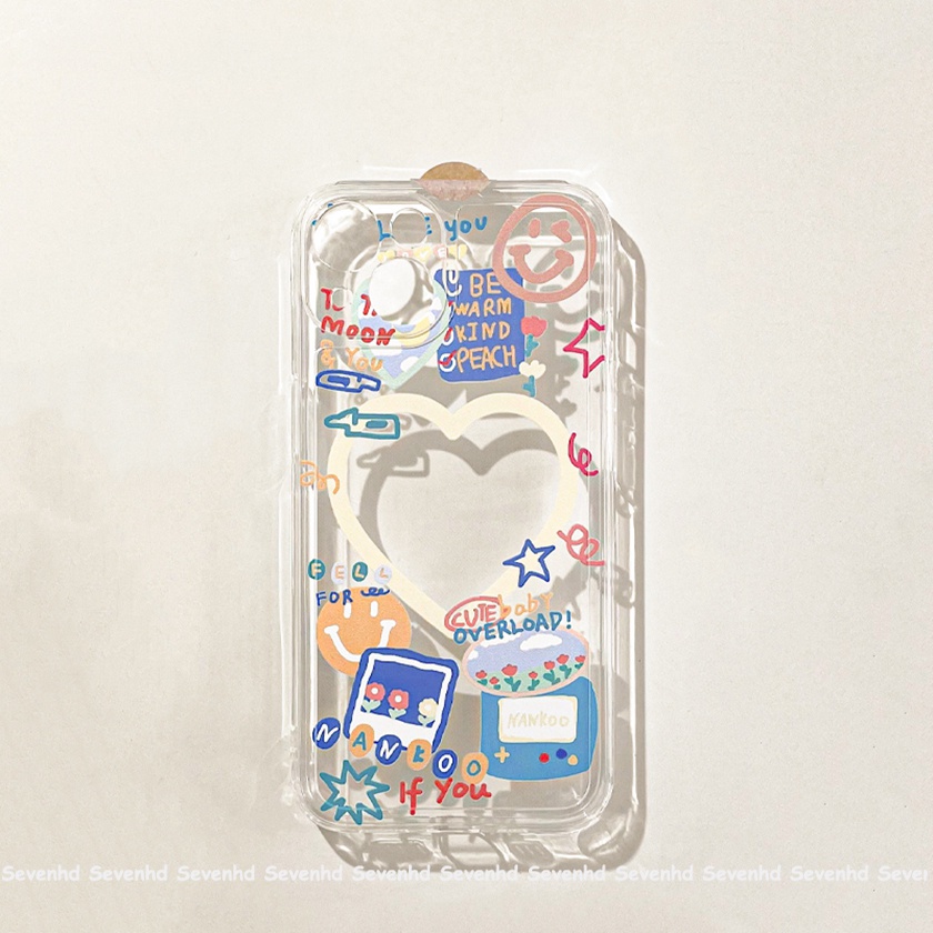 Ốp Điện Thoại Hình Trái Tim Mắt Thiên Thần Cho iPhone 13 12 11 Pro Max SE2020 X XR Xs Max 7 8 6 6s Plus