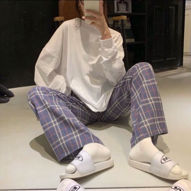 (s20) set ulzzang thể thao áo+quần sọc xuông(kèm ảnh khách mặc)