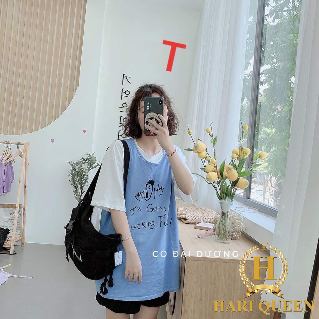 Set áo phông trơn + áo 3 lỗ Im Going DTR0720