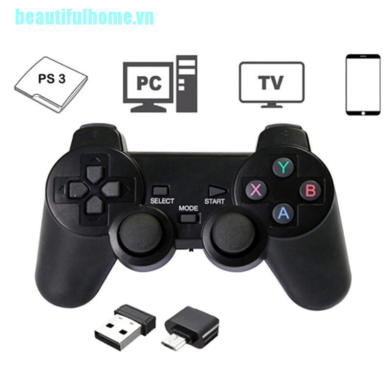 Tay cầm chơi game không dây 2.4ghz cho Ps3 máy tính Tv Box chuyên dụng cho game thủ