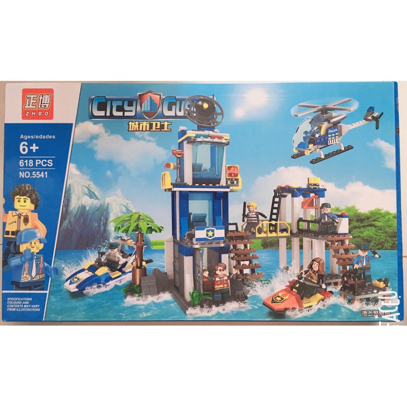 Bộ Lắp Ghép Lego Miêu Tả Đội Cứu Hộ Cảnh Sát Biển Đang Làm Nhiệm Vụ.