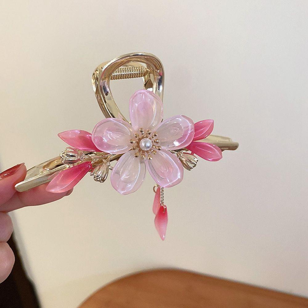 NICKOLAS Kẹp Tóc Hình Cá Mập Đính Hoa Dễ Thương Cho Nữ