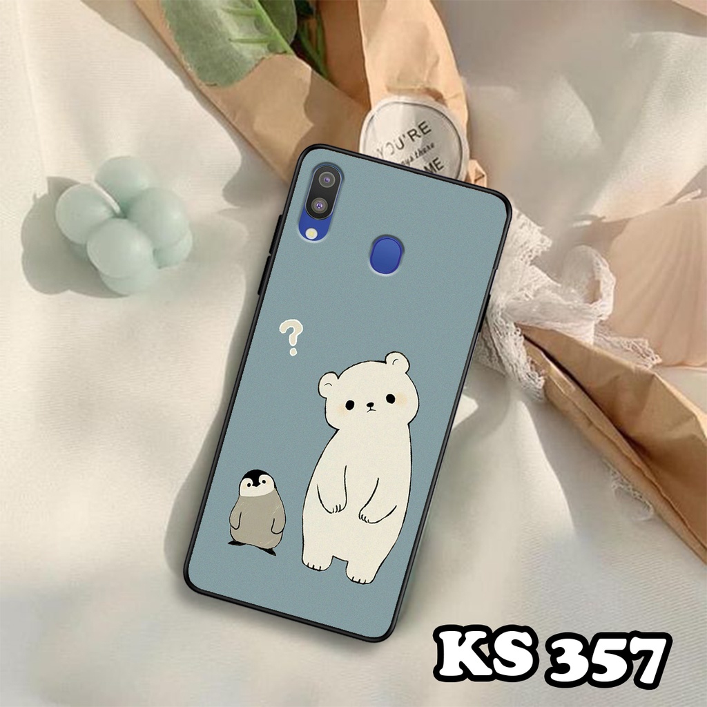 Ốp lưng Samsung M10 - Samsung M20 - Samsung M21 - Ốp in hình Cat&amp;Bear đáng yêu - Chất liệu TPU siêu bền