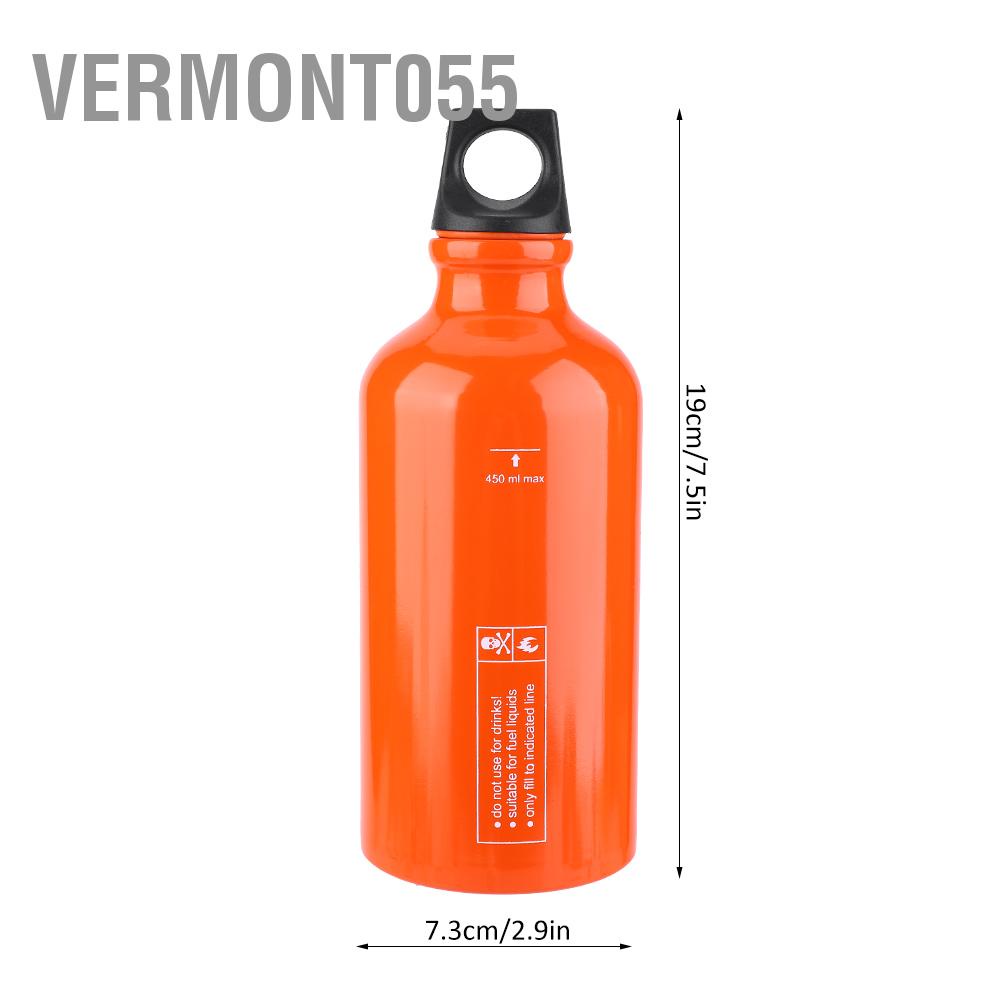 Vermont055 530ML Portable Gas Stove Tank Oil Containers Fuel Storage For Outdoor Camping Hiking