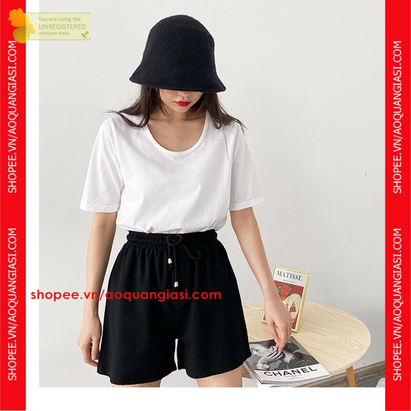 quần thể thao short nữ nỉ da cá ống rộng mt1103 aoquangiasi.com cá tính, thoải mái